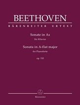 Sonata for Pianoforte in A-flat Major, Op. 110 piano sheet music cover